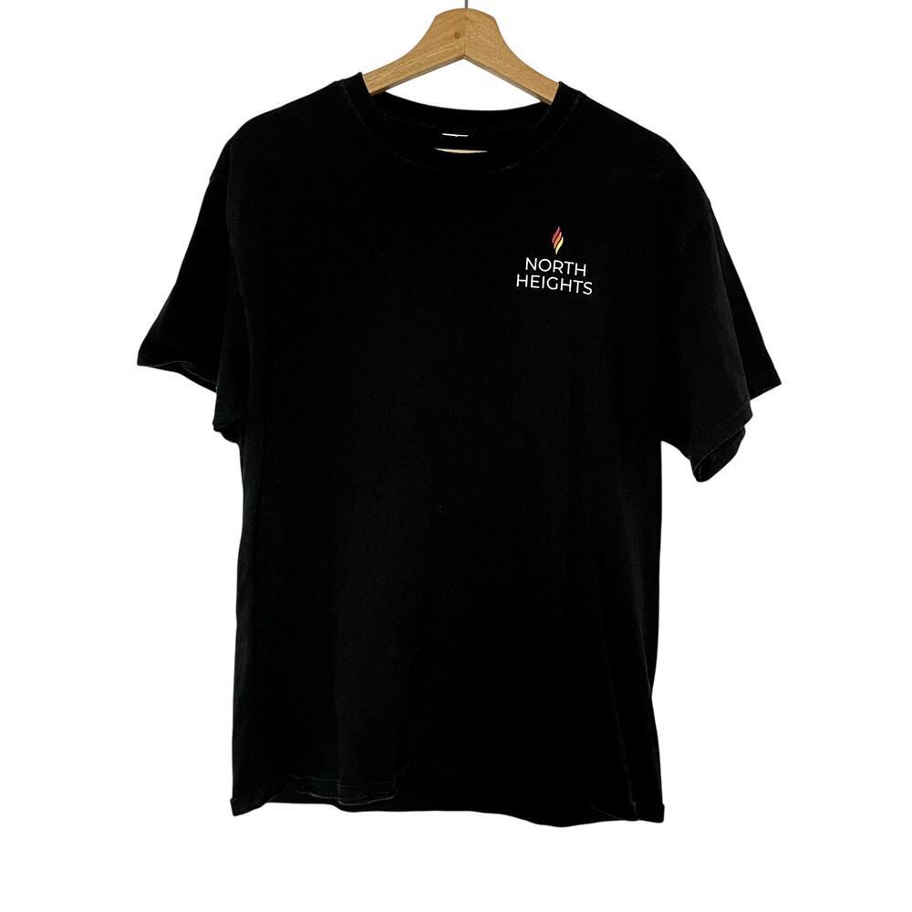 North Heights it's all about Jesus black short sleeved shirt men's size large